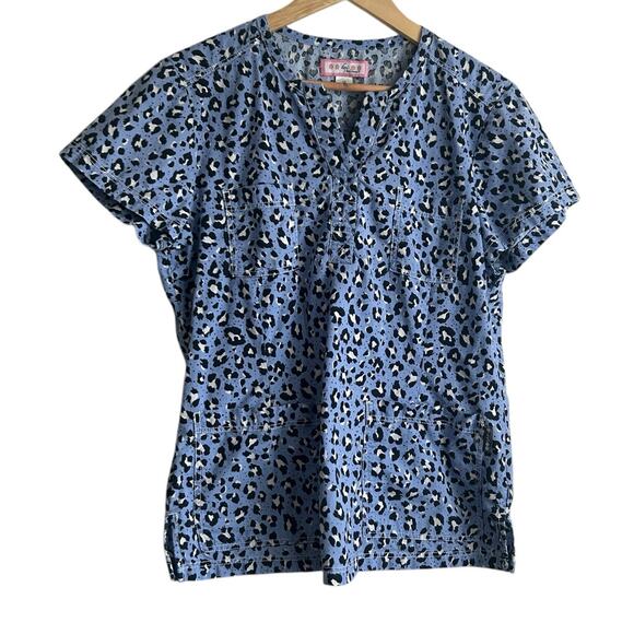 Koi by Kathy Perterson Women Scrub Pants M Blue Medical‎ Uniform Nurse Workwear - Picture 1 of 7
